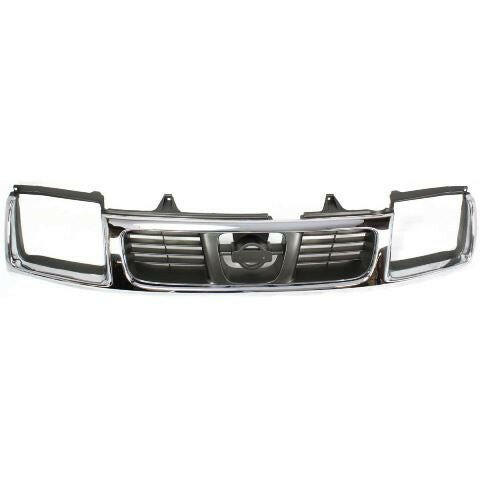 1998-2000 Nissan Frontier Grille Chrome/Silver.