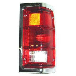 1988-1993 Dodge Pickup Tail Lamp RH w/Chrome Housing.
