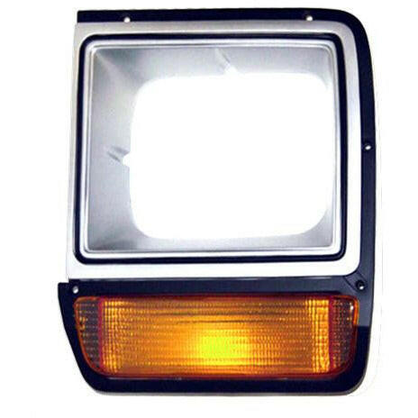 LH Headlamp Door Argent/Black w/Single Rectangular Headlamp 86-90.
