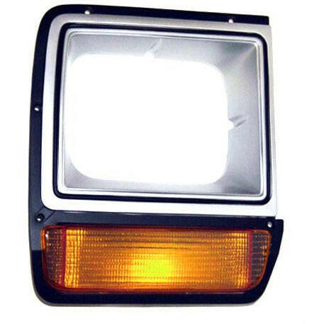 RH Headlamp Door Argent/Black w/Single Rectangular Headlamp 86-90.