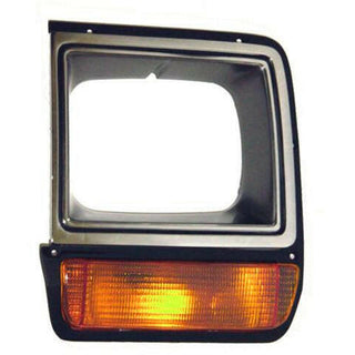 LH Headlamp Door Chrome/Black w/Single Rectangular Headlamp 86-90.