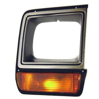 RH Headlamp Door Chrome/Black w/Single Rectangular Headlamp 86-90.