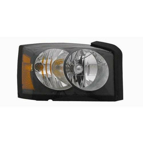 2006-2007 Dodge Dakota Headlamp RH W/Black.