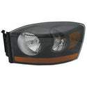 LH Headlamp Combination Type W/ Black Bezel Dodge Pickup 06.