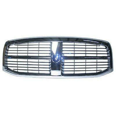 Grille Chrome / Black Dodge Pickup 06-09 OE Emblem-5073290AB-Will Fit.