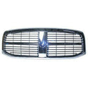 Grille Chrome / Black Dodge Pickup 06-09 OE Emblem-5073290AB-Will Fit.