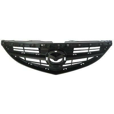 AMPLETHINK Front Grille Assembly For 2009-2013 Mazda 6 Sedan – Black, With Emblem Provision