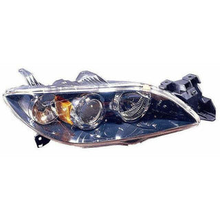 RH Headlamp Combination Type Halogen Mazda 3 Sedan 04-09 (NSF).