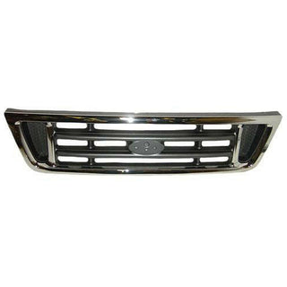 2003-2007 Ford Econoline Van Grille Chrome/Gray.