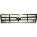 1989-1990 Ford Bronco II Grille W/O GT Chrome/Silver.