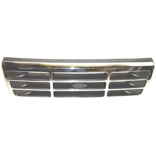 1992-1998 Ford Pickup Grille Chrome/Charcoal/Gray - Classic 2 Current Fabrication