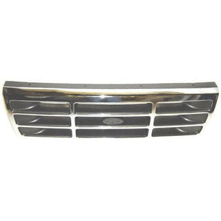 1992-1998 Ford Pickup Grille Chrome/Charcoal/Gray.