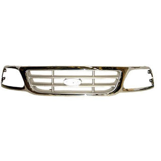 2004 Ford Pickup Grille Chrome/Silver w/Cross Bar , F150 Heritage 04 - Classic 2 Current Fabrication