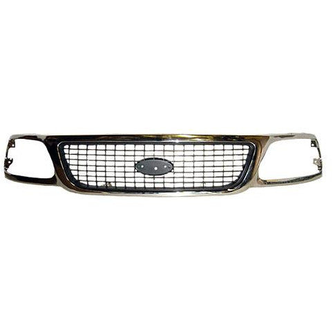 1999 Ford Expedition Grille Chrome/Gray - Classic 2 Current Fabrication