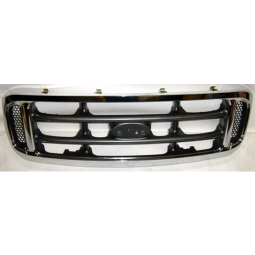 1999-2004 Ford Pickup F-250 Pickup Super Duty Grille Chrome/Silver/Black - Classic 2 Current Fabrication