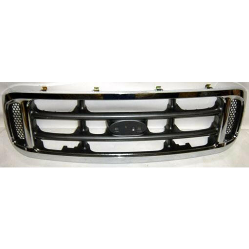 1999-2004 Ford F-150 Pickup Super Duty Grille Chrome/Silver/Black.