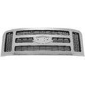 2008-2010 Ford Pickup F-Super Duty Grille Mat Dark Gray w/Chrome Frame.
