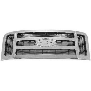 2008-2010 Ford Pickup F-Super Duty Grille Mat Dark Gray w/Chrome Frame.