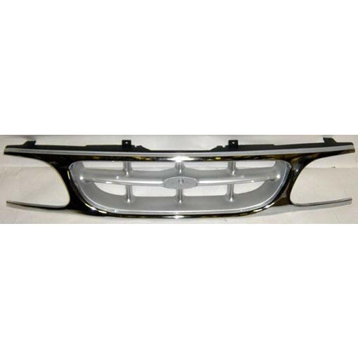 1995-1997 Ford Explorer Grille Chrome/Silver.