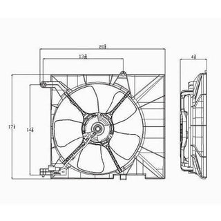 2004-2008 Chevy Aveo5 Radiator Fan Assembly.