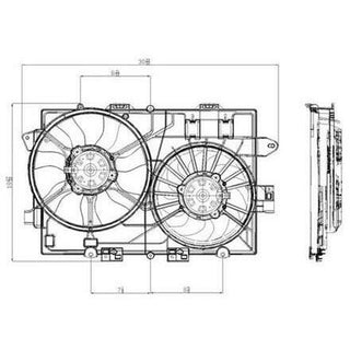 2006-2008 Pontiac Torrent Radiator/Condenser Cooling Fan.