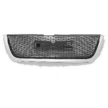 2007-2012 GMC Acadia Grille Black w/Chrome Molding.