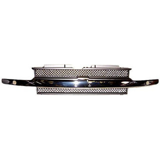 2002-2005 Chevy TrailBlazer Grille Chrome - Classic 2 Current Fabrication