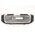 2006-2007 GMC Envoy Grille Chrome w/Black Frame & Headlamp Washer Hole.