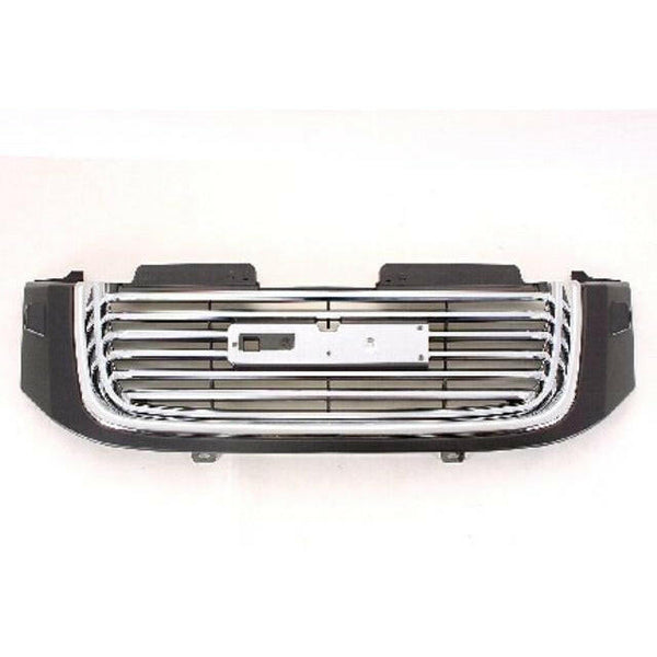 2006-2007 GMC Envoy Grille Chrome w/Black Frame & Headlamp Washer Hole.