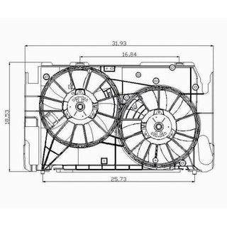 2006-2011 Toyota Rav4 Radiator/Condenser Cooling Fan - Classic 2 Current Fabrication
