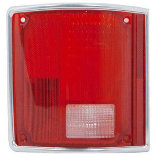 1973-1991 GMC Suburban Tail Lamp Lens LH w/Chrome Trim.