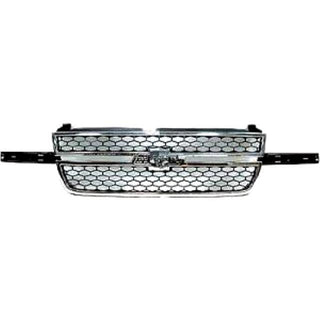 2003-2007 Chevy Silverado Pickup Grille Black w/Chrome Frame - Classic 2 Current Fabrication