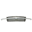 2003-2007 Chevy Silverado Pickup Grille Chrome Textured Gray.