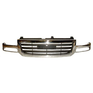 2003-2007 GMC Sierra Pickup Grille Chrome/Textured Black - Classic 2 Current Fabrication