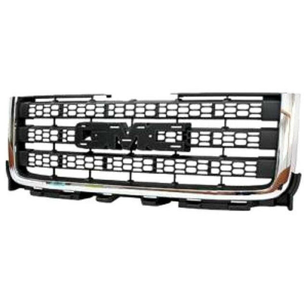 2011-2014 GMC Sierra Pickup Grille Gray/Chrome.