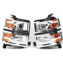 2014-2015 Chevy Silverado Projector Head Light Set, Composite, Assembly.