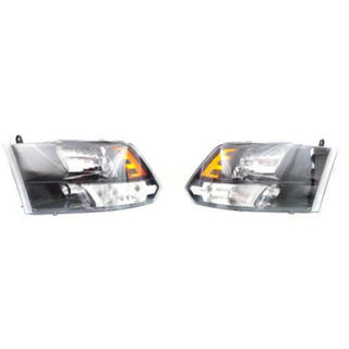2009-2012 Dodge Full Size Pickup Clear Head Light, Set Of 2, Lens/Housing.