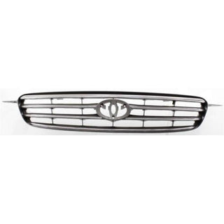 2003-2004 Toyota Corolla Grille, Chrome Shell/gray Insert - Classic 2 Current Fabrication