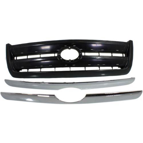 2003-2006 Toyota Tundra Grille, Painted-Black W/ Chrome Molding - Classic 2 Current Fabrication