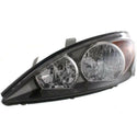 2002-2004 Toyota Camry Head Light LH, Assembly, w/Black Housing, SE Model.