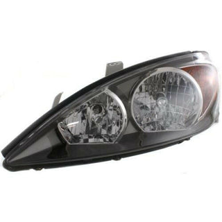 2002-2004 Toyota Camry Head Light LH, Assembly, w/Black Housing, SE Model.