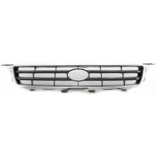 2000-2001 Toyota Camry Grille, Chrome Shell/Silver Black.