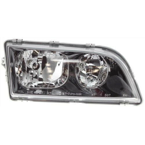 2000-2002 Volvo S40 Head Light RH, Assembly, Black Interior.