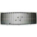 1990 Volvo 740 Grille, Chrome Shell With Black Insert.