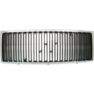 1990 Volvo 740 Grille, Chrome Shell With Black Insert.