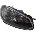 2010-2011 Volkswagen Golf Projector Head Light, Assembly, Black Bezel.